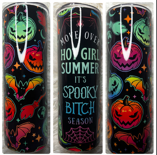 Move Over Hot Girl Summer, it’s Spooky B**** Season tumbler