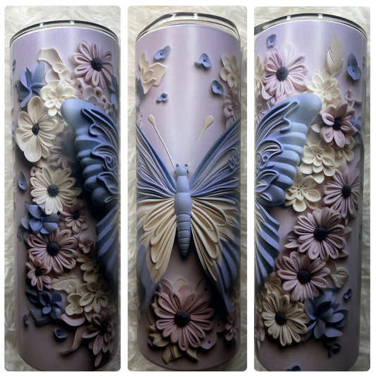 Purple Butterfly tumbler