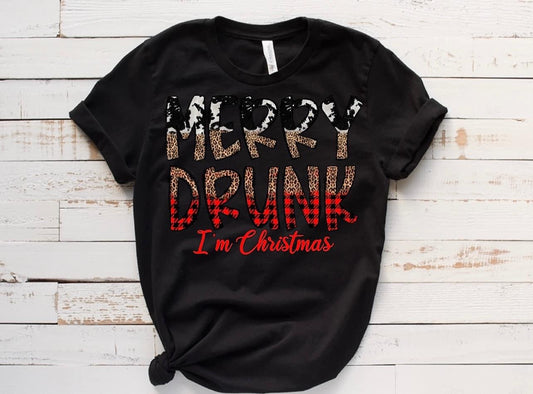 Merry Drunk I'm Christmas tshirt